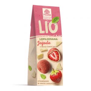 Liofilizovana jagoda u beloj čokoladi 60g