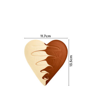 Čokoladno srce sa mlečnom i belom čokoladom